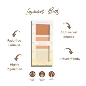 Beauty Bakerie Lemon Bar Mini Makeup Palatte, Contour, Bronzer, and Highlighter Makeup, Travel Size