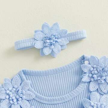 FIOMVA Baby Girl Lace Romper Bodysuit for Birthdays