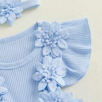 FIOMVA Baby Girl Lace Romper Bodysuit for Birthdays