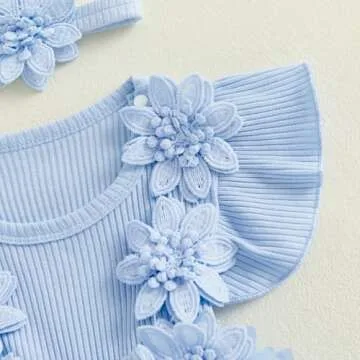 FIOMVA Baby Girl Lace Romper Bodysuit for Birthdays