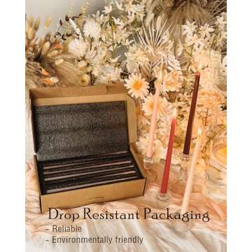 LPUSA 12 inch Green Gradient Taper Candles Unscented Smokeless Long Tall Tapered Candle for Candlesticks Sticks Wedding Advent Home Decor Dinner Christmas，Set of 12