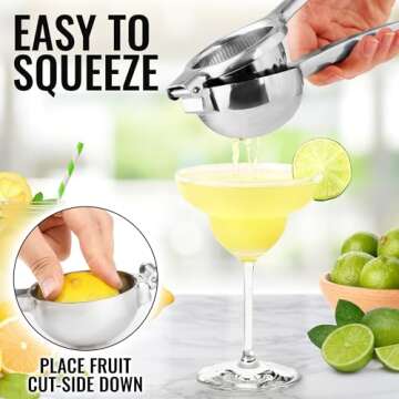 Zulay Extra Large Lemon Squeezer - Heavy Duty Citrus Juicer