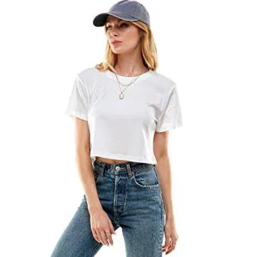 Women's Boxy Crop Top Casual 100% Cotton Tee for All