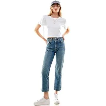 Women's Boxy Crop Top Casual 100% Cotton Tee for All