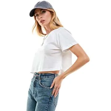 Women's Boxy Crop Top Casual 100% Cotton Tee for All