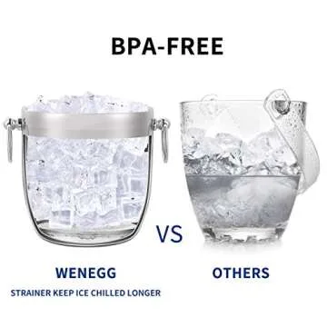 Insulated Stainless Steel Ice Bucket - 3L for Parties