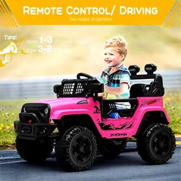 Hetoy 12V Electric Ride On Truck for Kids with Remote Control