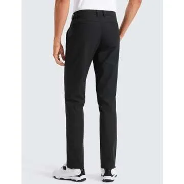 CRZ YOGA Men's All Day Comfy Golf Pants - 32" Quick Dry Lightweight Work Casual Trousers with Pocket...
