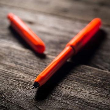 Rite in the Rain All-Weather EDC Pen, Orange POKKA 2-Pack, Black 0.9mm Ink, Fine Point (No. OR92), 1 Count (Pack of 2)