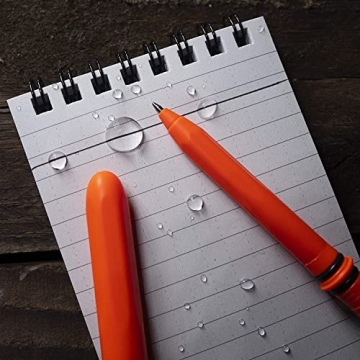 Rite in the Rain All-Weather EDC Pen, Orange POKKA 2-Pack, Black 0.9mm Ink, Fine Point (No. OR92), 1 Count (Pack of 2)
