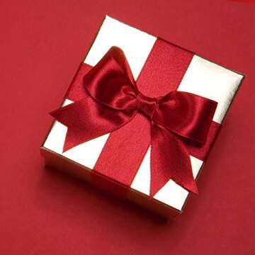 Humphrey's Craft 2 Inch Red Double Faced Satin Ribbon - 25 Yards Variety of Color for Crafts Gift Wrapping DIY Bows Bridal Bouquet Cutting Ceremony Decoration Sewing Christmas Tree Wedding.