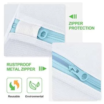 OTraki Large Mesh Washing Bag 43 x 35 in XL Laundry Bag Washer Machine Net Protector Large Washer Bag for Travel Camp College Student Dress Bedding Blanket Sheet Robe Cleaning Organizer Blue