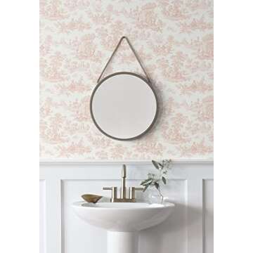 NextWall Chateau Toile Peel and Stick Wallpaper (Blush)