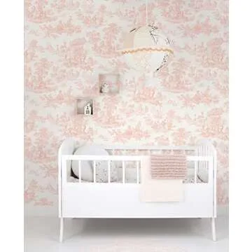 NextWall Chateau Toile Peel and Stick Wallpaper (Blush)