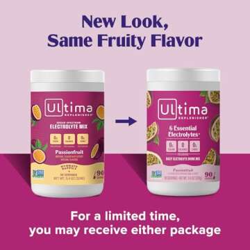 Ultima Replenisher Daily Electrolyte Powder Drink Mix – Passionfruit, 90 Servings – Hydration Powder with 6 Key Electrolytes and Trace Minerals – Keto Friendly, Non-GMO and Sugar-Free