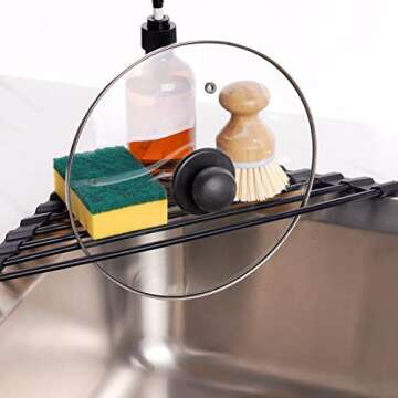Tomorotec Triangle Roll-Up Rack for Kitchen Sink Space