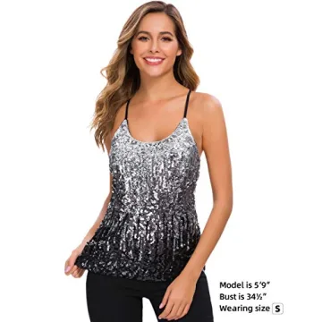 Shop MANER Women’s Sequin Glitter Party Tank Top