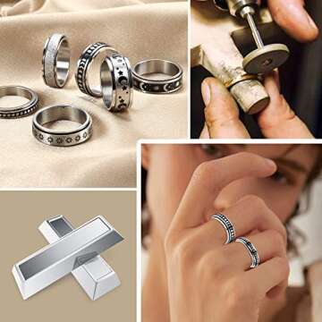 Stylish Fidget Anxiety Ring Set for Stress Relief | THUNARAZ