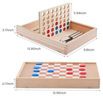 5-in-1 Kids Chess and Checkers Game Set for Family Fun