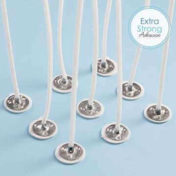 Etienne Alair Soy Candle Wax for Candle Making - Natural Soy Wax for Candle Making 10 lb Bag, Premium Soy Wax Flakes, 100 Cotton Candle Wicks, 100 Wick Stickers, & 2 Centering Devices - 10 Lbs