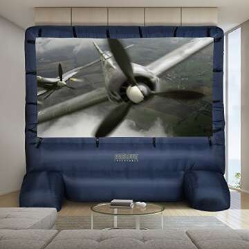 Gemmy 39127-32 - Airblown - Movie Screen - 120"x70" Widescreen Deluxe w/Storage Bag - Blue