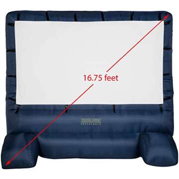 Gemmy 39127-32 - Airblown - Movie Screen - 120"x70" Widescreen Deluxe w/Storage Bag - Blue