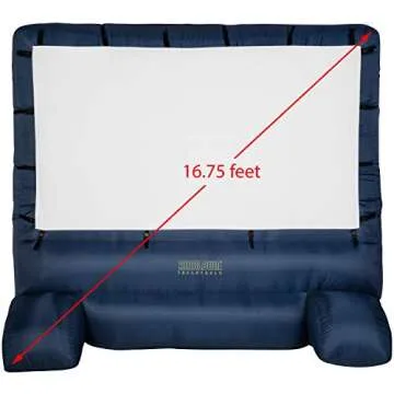 Gemmy 39127-32 - Airblown - Movie Screen - 120"x70" Widescreen Deluxe w/Storage Bag - Blue