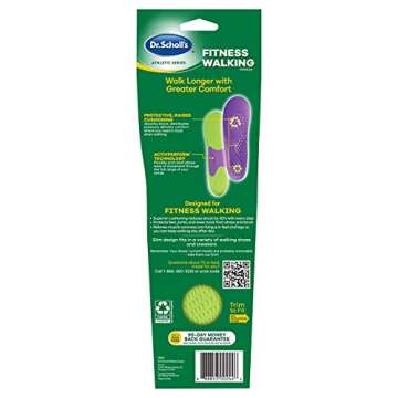 Dr. Scholl's Athletic Series Fitness Walking Insoles, Women’s Size 6-11, 1 PairMen's 8-14 1 Pair