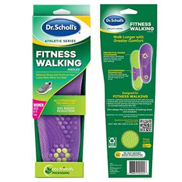 Dr. Scholl's Athletic Series Fitness Walking Insoles, Women’s Size 6-11, 1 PairMen's 8-14 1 Pair