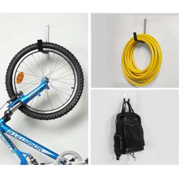 LIEWEILS Outdoor Hose Holder – Versatile Garden Hose Wall Mount with Hose Hanger, Perfect for Outside Hose Organization (Black 1 Pack)