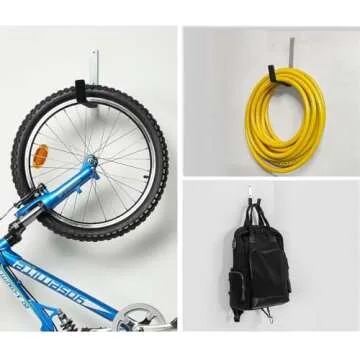 LIEWEILS Outdoor Hose Holder – Versatile Garden Hose Wall Mount with Hose Hanger, Perfect for Outside Hose Organization (Black 1 Pack)