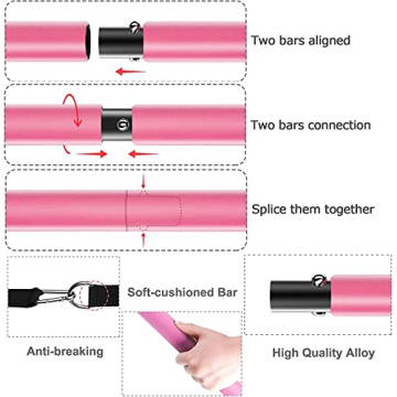 Bbtops Pilates Bar Kit with Resistance Bands for Home Workouts