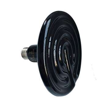 250W Reptile Heat Lamp Pet Infrared Ceramic Heater Emitter Appliances Lamp Reptile Tank Accessories for Amphibian Pet Brooder Coop Lizard Bearded Dragon Turtle Snake Terrarium Incubating Chicken