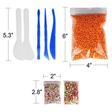 Colorful Aprince Foam Beads with Bonus Craft Supplies