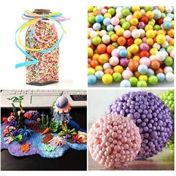 Colorful Aprince Foam Beads with Bonus Craft Supplies