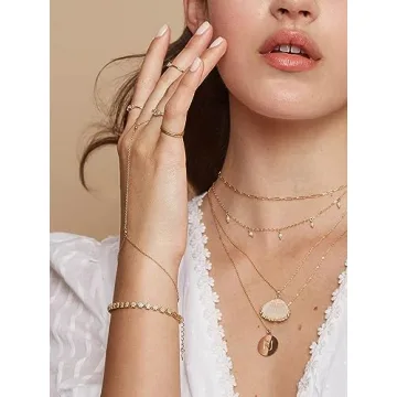 CANEVINKA Gold Plated Seashell Pendant Necklace