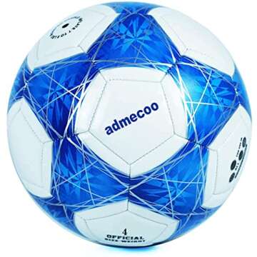 admecoo Light Up Soccer Ball Glow in The Dark Soccer Ball Size 3/4/5 with Needles and Pump Ball for Men Youth and Adult Night Games