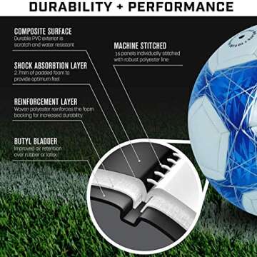 admecoo Light Up Soccer Ball Glow in The Dark Soccer Ball Size 3/4/5 with Needles and Pump Ball for Men Youth and Adult Night Games
