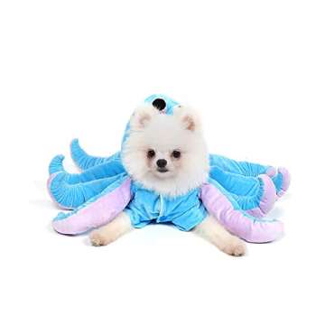 Dog Octopus Costume Pet Halloween Christmas Cosplay Costumes Funny Puppy Cat Winter Coat Hoodie Outfits Clothes