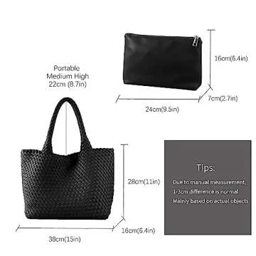 Stylish LEMONEYE Handwoven Handbag for Work & Travel