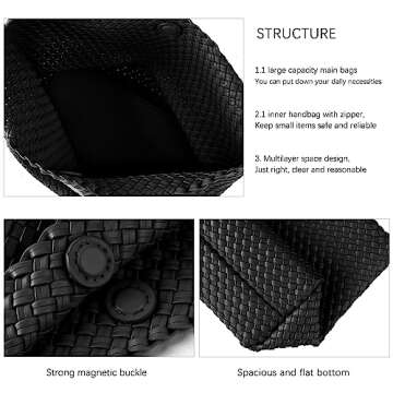 Stylish LEMONEYE Handwoven Handbag for Work & Travel