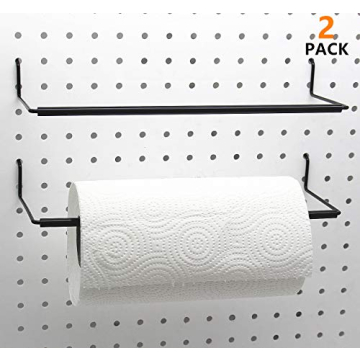 Versatile Pegboard Paper Towel Holder for Home Organization