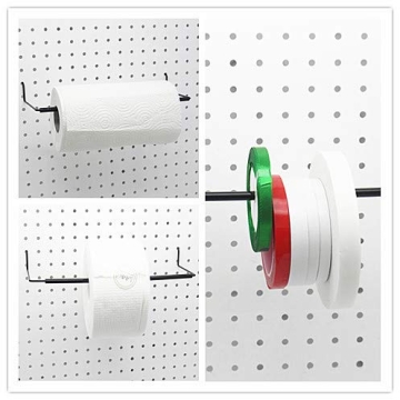 Versatile Pegboard Paper Towel Holder for Home Organization