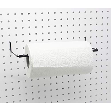 Versatile Pegboard Paper Towel Holder for Home Organization