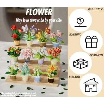Jollcnoia Flower Building Blocks for Creative Serenity