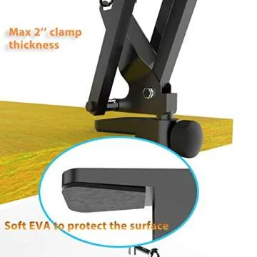 Articulating Arm Tripod for Camera Phone, Heavy Duty Overhead Camera Mount for DSLR, Desk Clamp Boom Stand Compatible with Sony A6100 A6000 Canon T6 T7 G7 iPhone for Photography Video Recording