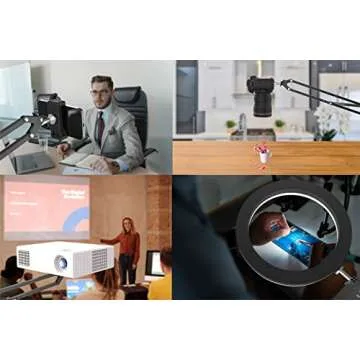 Articulating Arm Tripod for Camera Phone, Heavy Duty Overhead Camera Mount for DSLR, Desk Clamp Boom Stand Compatible with Sony A6100 A6000 Canon T6 T7 G7 iPhone for Photography Video Recording