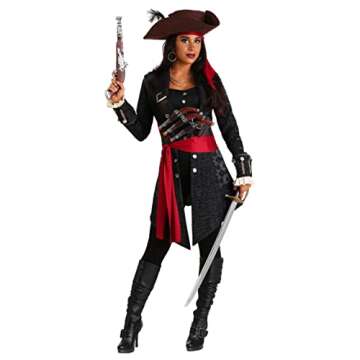 Fun Costumes Women's Fearless Pirate, Pirate Buccaneer Outfit with Hat for Halloween, Cosplay, & The...