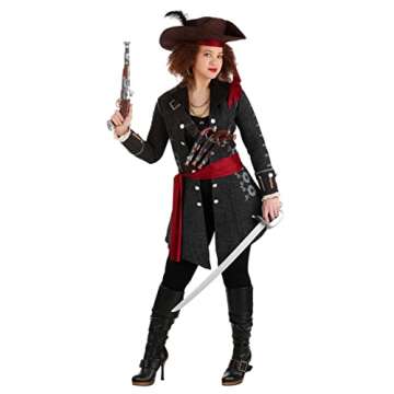 Fun Costumes Women's Fearless Pirate, Pirate Buccaneer Outfit with Hat for Halloween, Cosplay, & Themed Parties