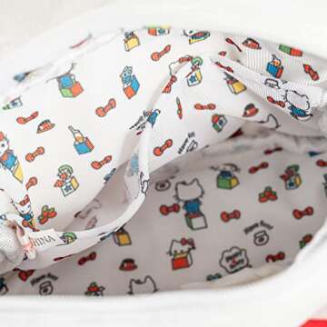 oneZHI Cosmetic Bag Makeup Bags Lipstick Pouch Zipper Pouch Handbags For Women Girls Cartoon Kitty Melody Travel Accessories Organizer Corduroy （Kitty）